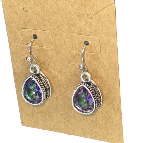 Multicolored NWOT Fashion Gemstone Earrings - Picture 3 of 3